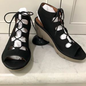 Clarks nubuck wedge sandal